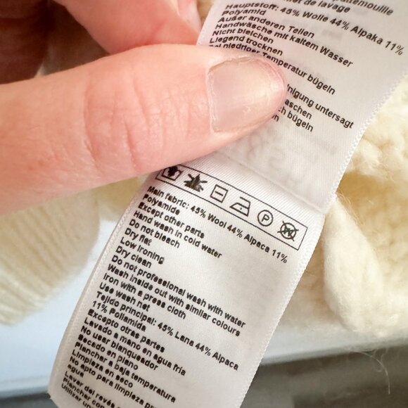 NEW Ba+Sh Ivory Talio Open Knit Sweater M - Picture 6 of 7